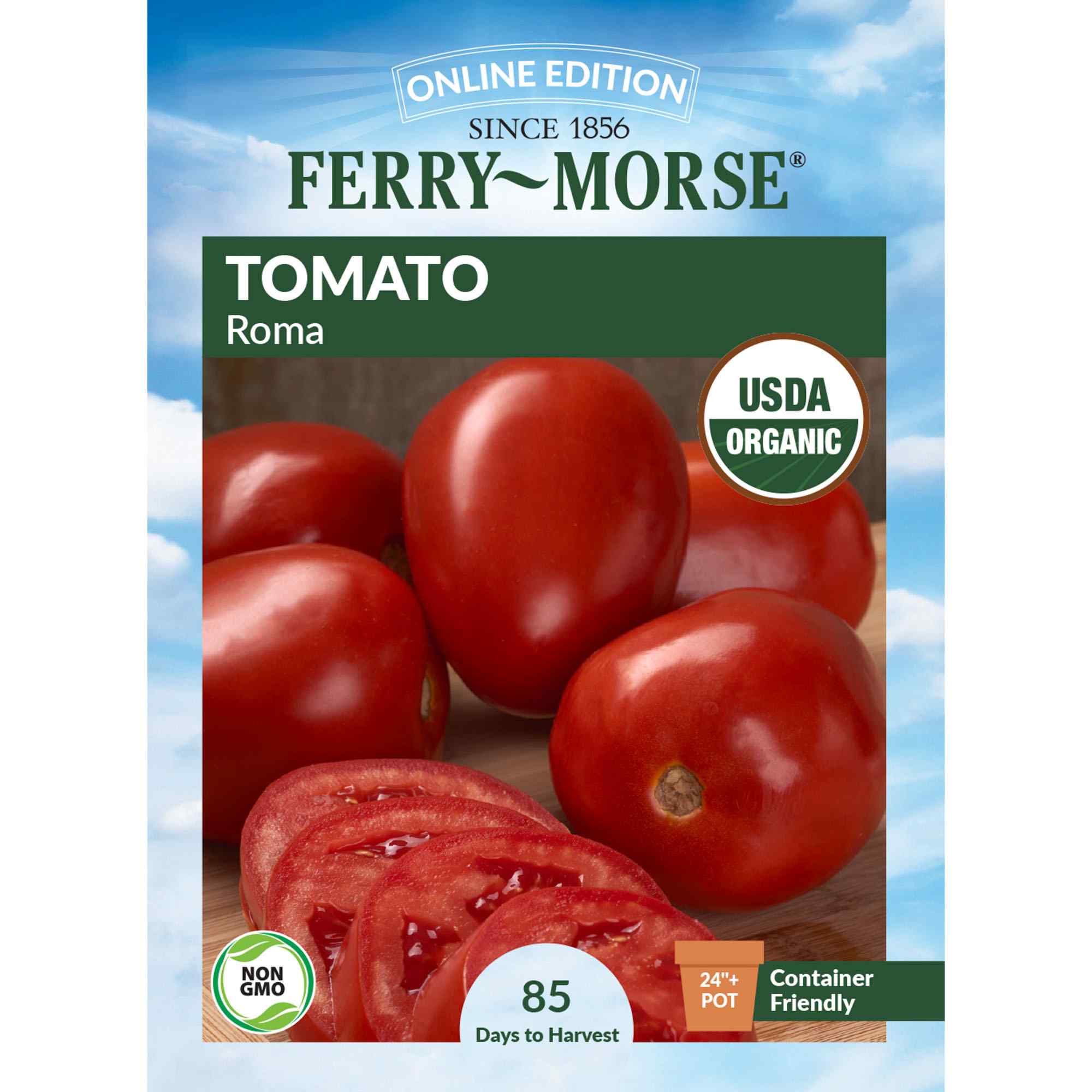 Ferry-Morse tomato roma seed packet